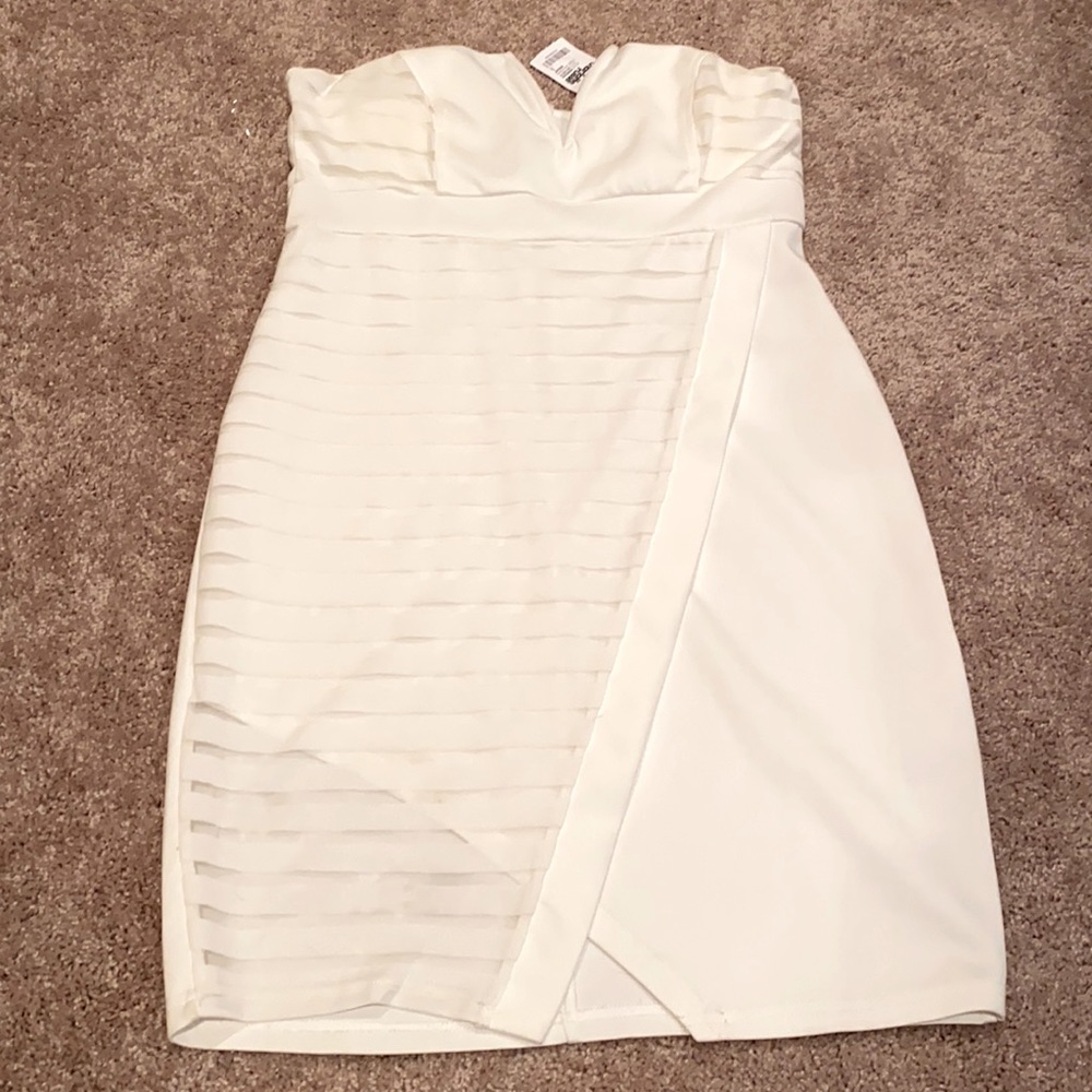 White strapless dress - NWT